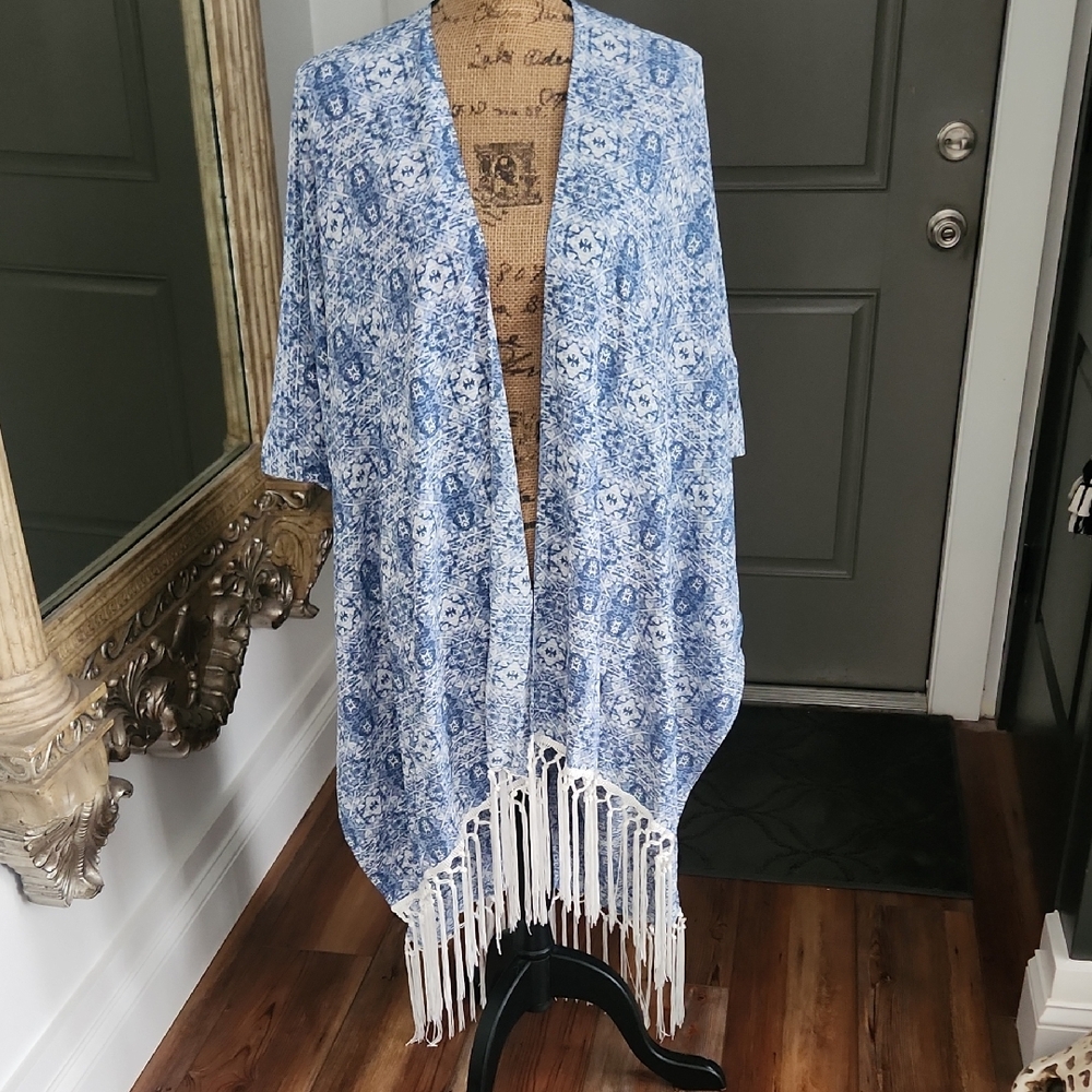 Fringe Kimono Duster